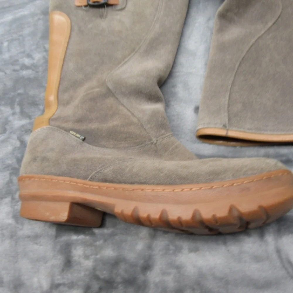 KEEN Dry Leather Boots Women 10 Tan Waterproof Suede Waxed Willamette Midcalf